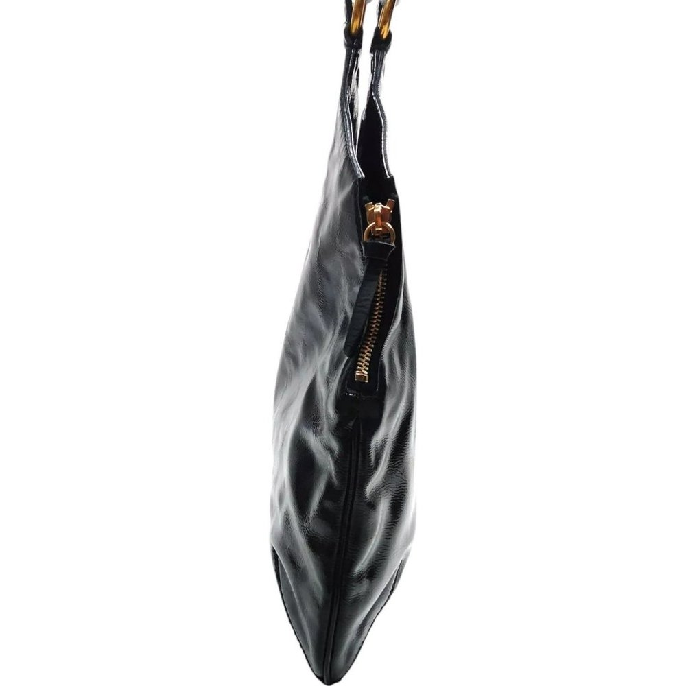 647193BC (L2) YVES Saint Laurent Hand Bag Black Enamel - Picture 4 of 9